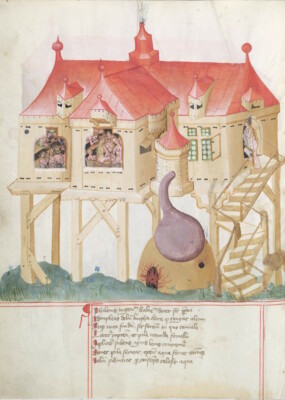 Konrad Kyeser, Bellifortis, Beheizung eines Badehauses