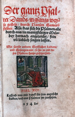 Der ganze Psalter Davids, Nürnberg 1542